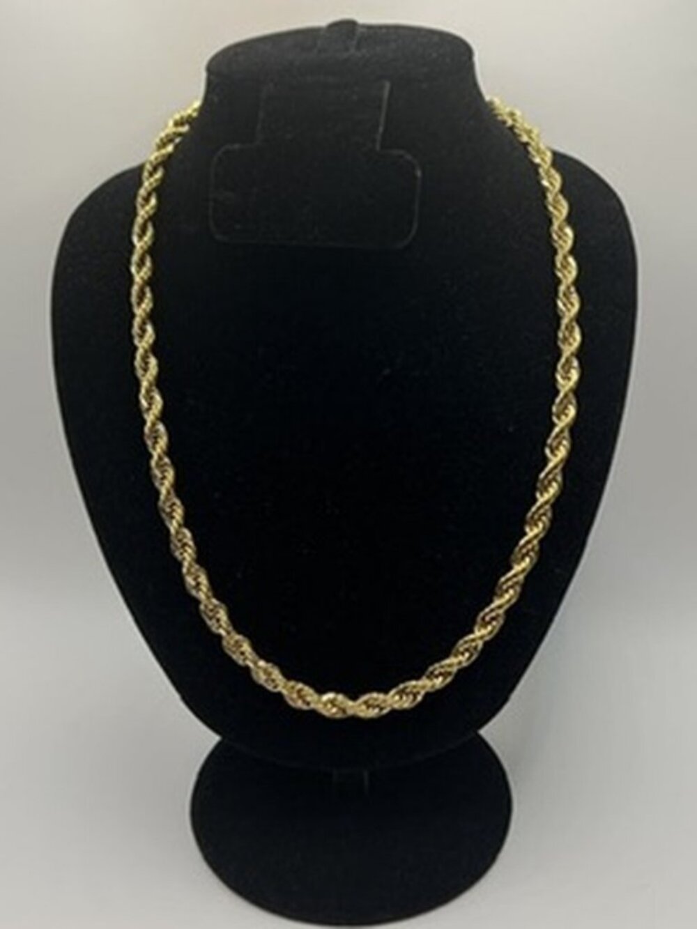 Rope Chain Real Gold Stainless Steel 6mm 24 Inch Plated Durable Waterproof Mens